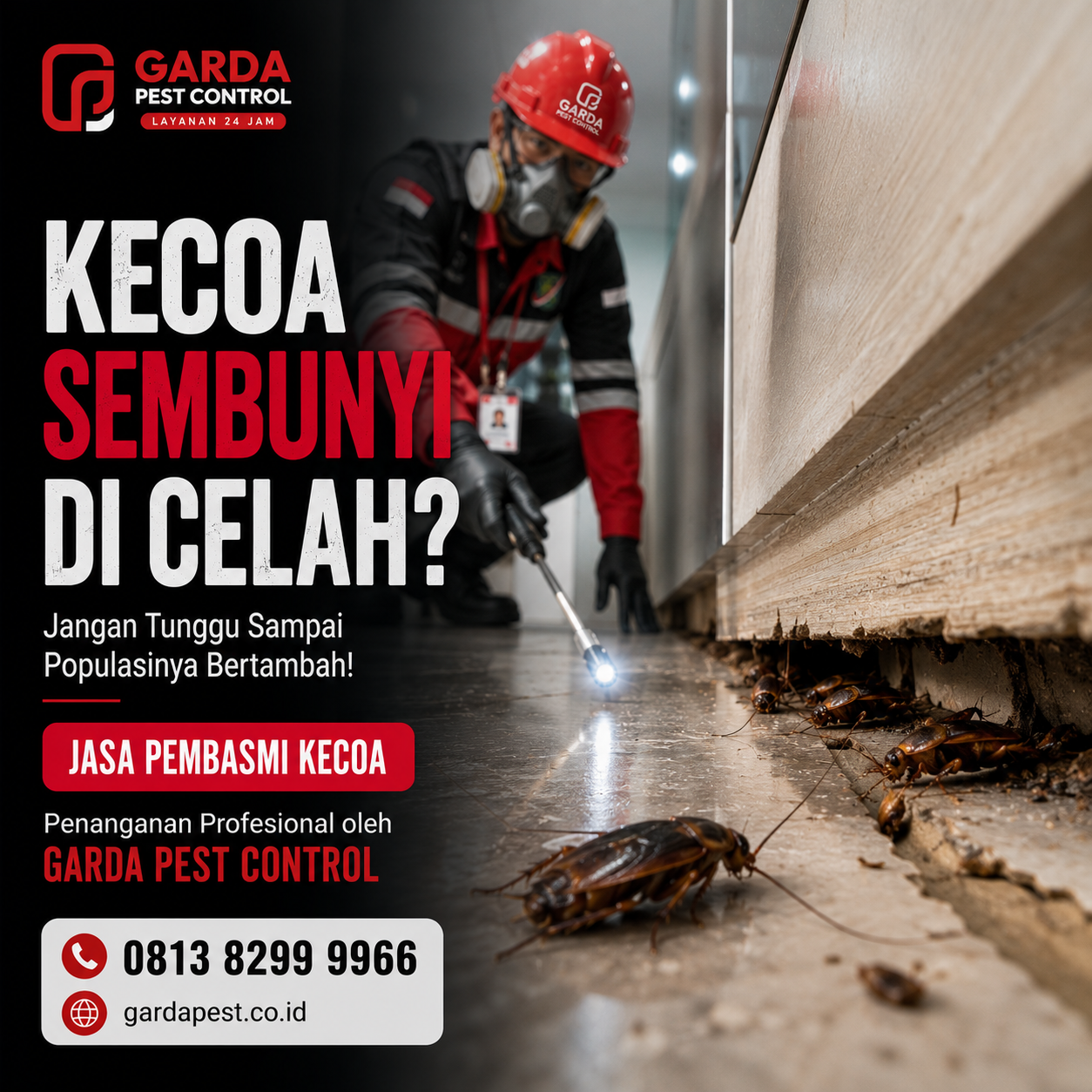 Jasa Pembasmi Kecoa di Resto Tangerang: 24 Jam Layanan